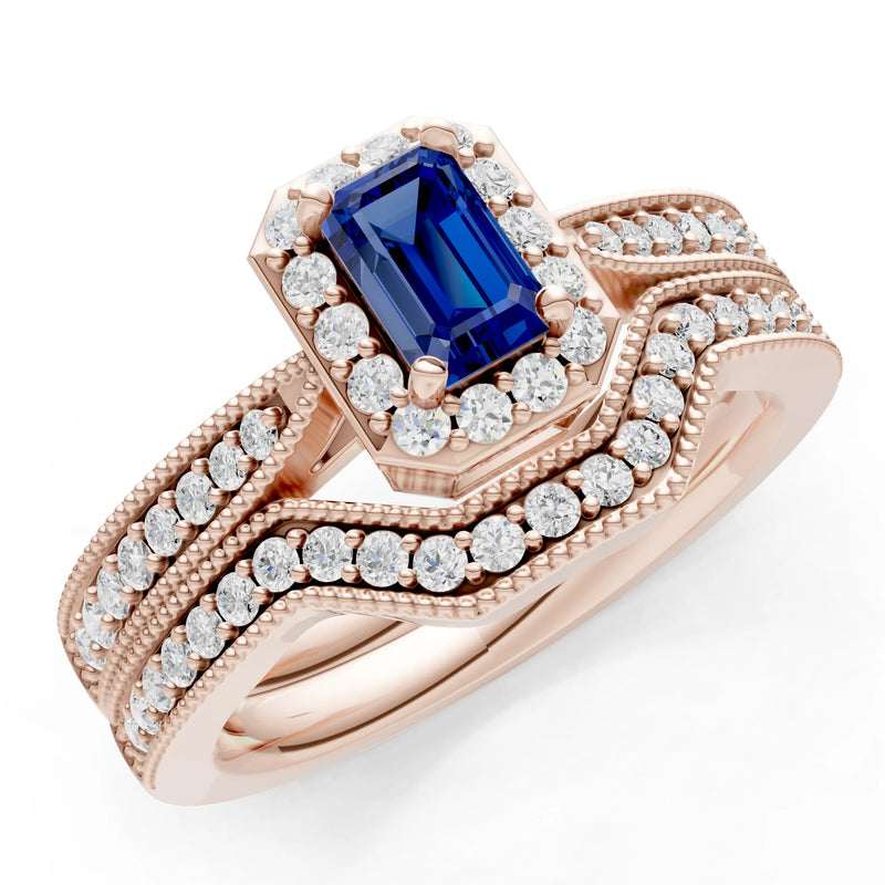 Petitie Five Stone Gemstone Band - Emerald