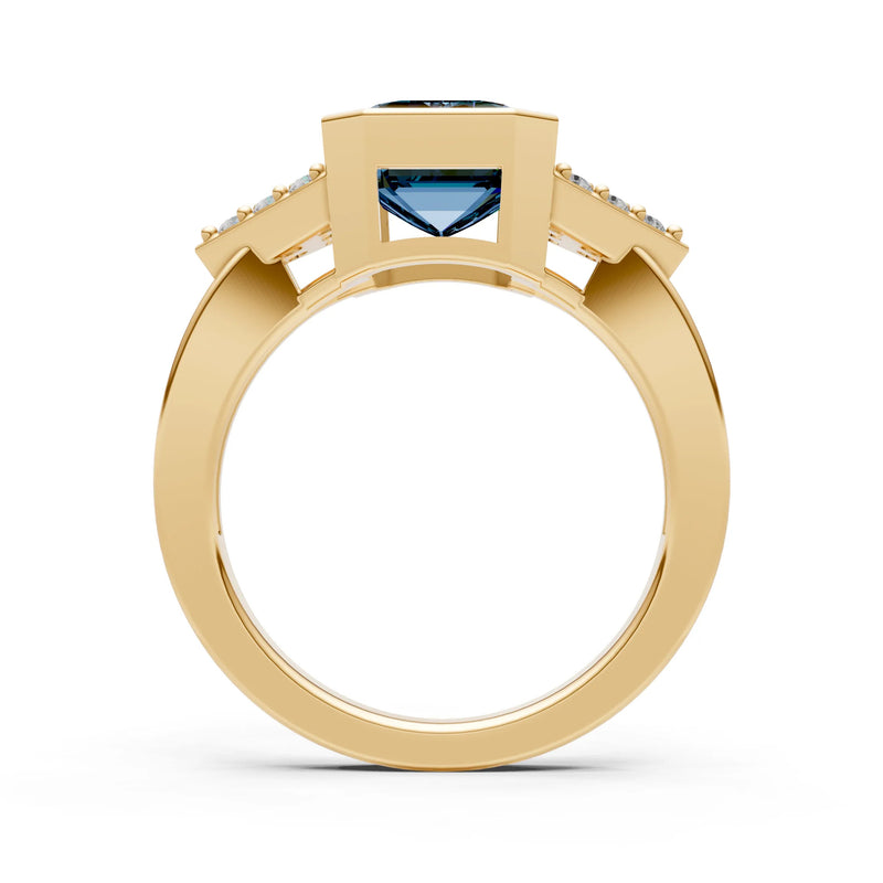 Vintage Inspired Bezel Set Cocktail Ring