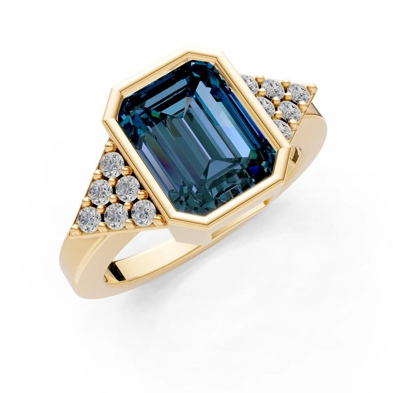 Vintage Inspired Bezel Set Cocktail Ring