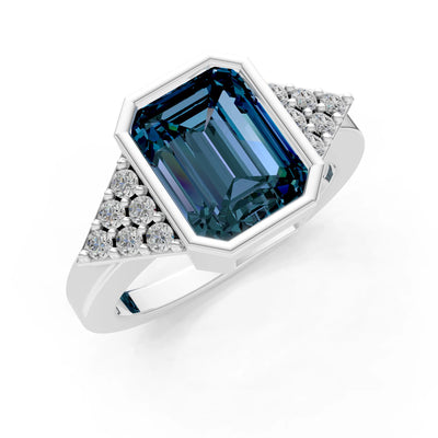 Vintage Inspired Bezel Set Cocktail Ring