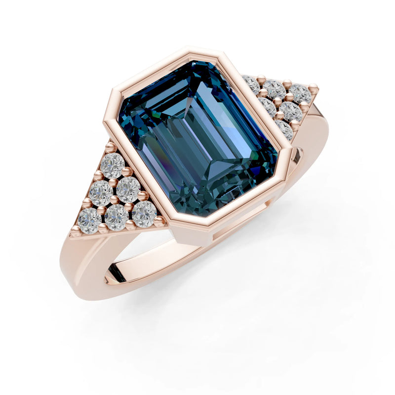 Vintage Inspired Bezel Set Cocktail Ring