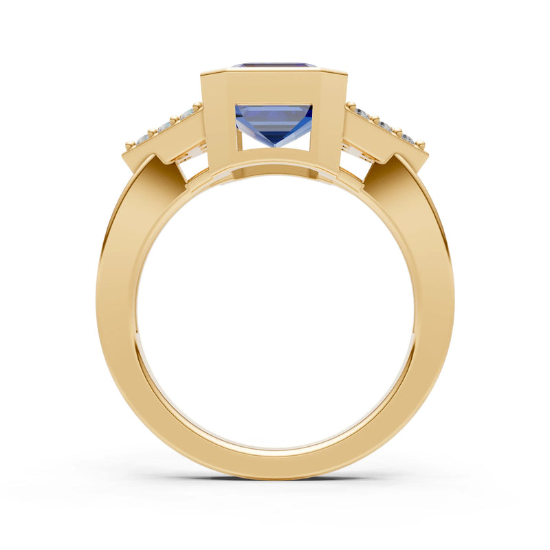 Vintage Inspired Bezel Set Cocktail Ring
