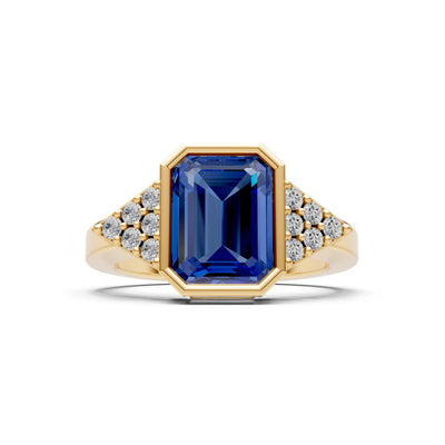 Vintage Inspired Bezel Set Cocktail Ring