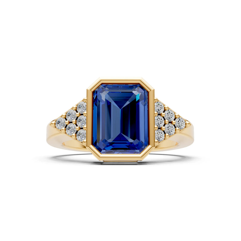 Vintage Inspired Bezel Set Cocktail Ring