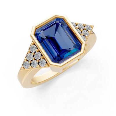 Vintage Inspired Bezel Set Cocktail Ring