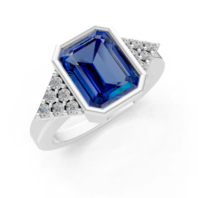 Vintage Inspired Bezel Set Cocktail Ring