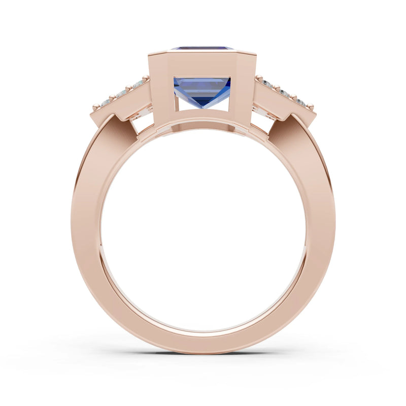 Vintage Inspired Bezel Set Cocktail Ring