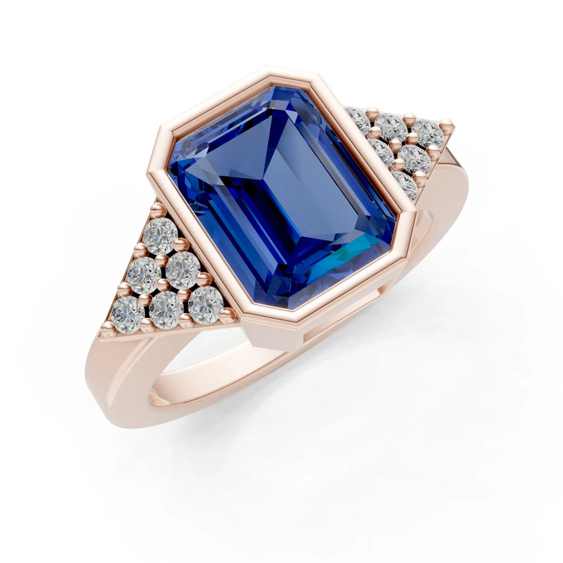 Vintage Inspired Bezel Set Cocktail Ring