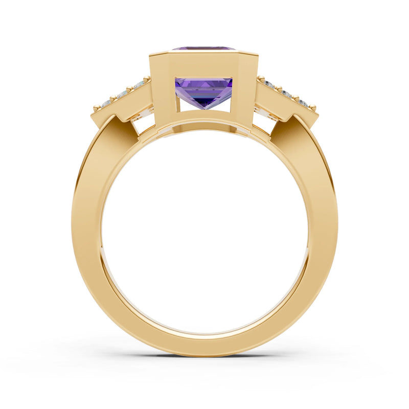 Vintage Inspired Bezel Set Cocktail Ring