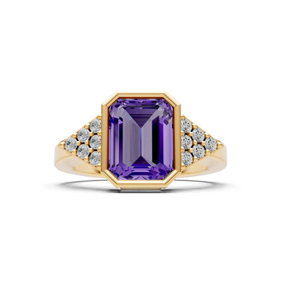 Vintage Inspired Bezel Set Cocktail Ring