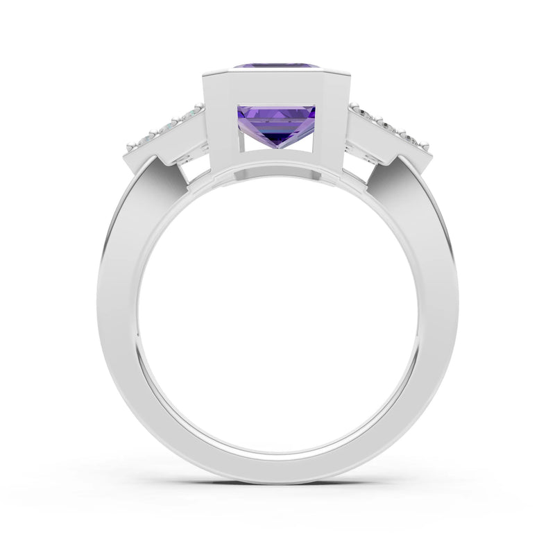 Vintage Inspired Bezel Set Cocktail Ring
