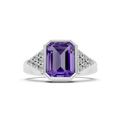Vintage Inspired Bezel Set Cocktail Ring