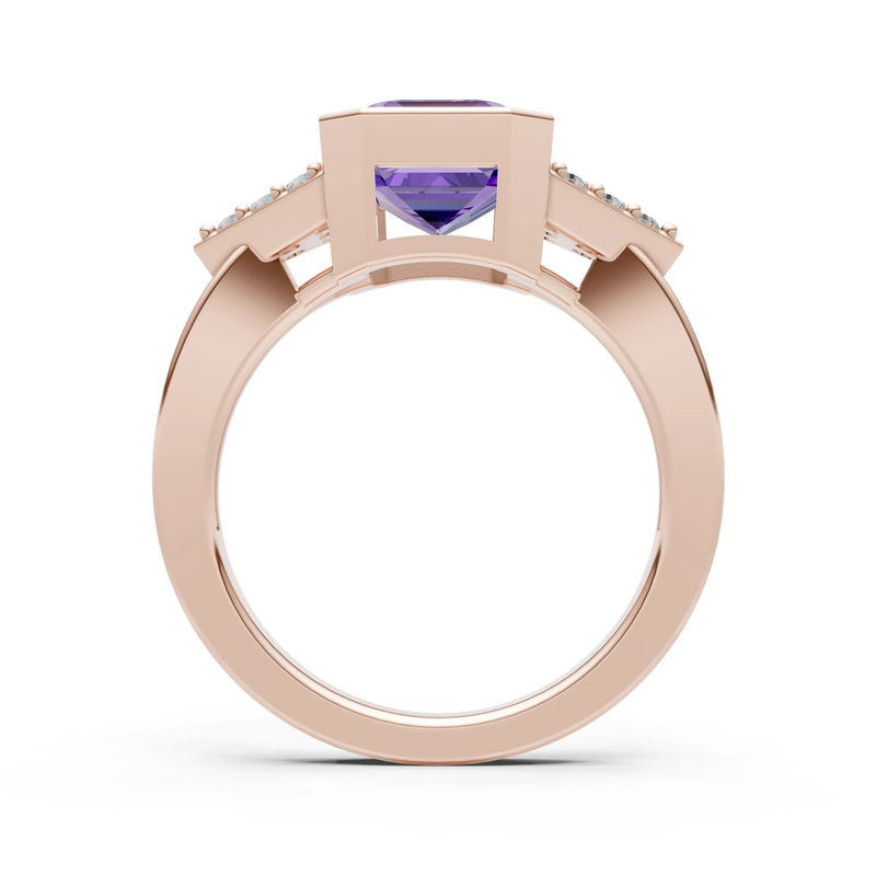 Vintage Inspired Bezel Set Cocktail Ring