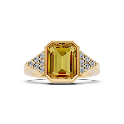 Vintage Inspired Bezel Set Cocktail Ring