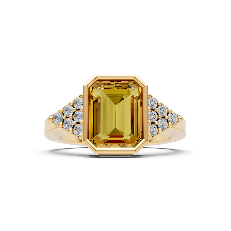 Vintage Inspired Bezel Set Cocktail Ring
