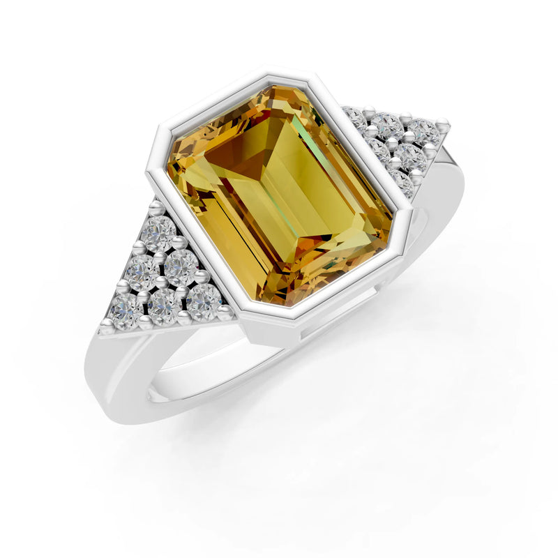Vintage Inspired Bezel Set Cocktail Ring