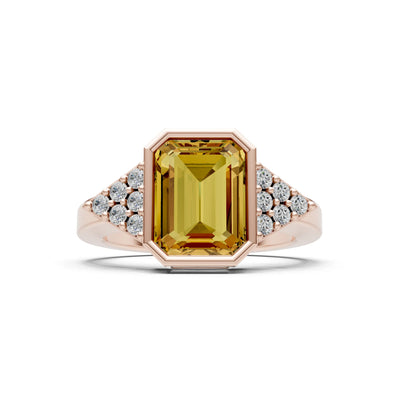 Vintage Inspired Bezel Set Cocktail Ring