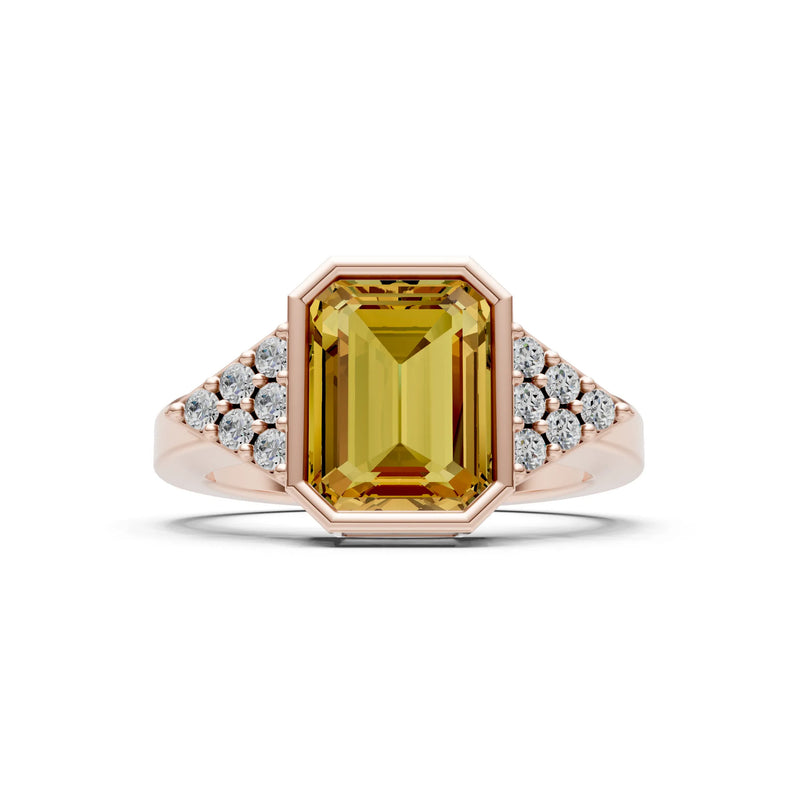 Vintage Inspired Bezel Set Cocktail Ring