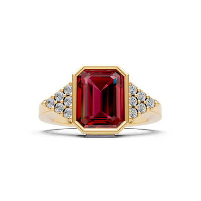 Vintage Inspired Bezel Set Cocktail Ring