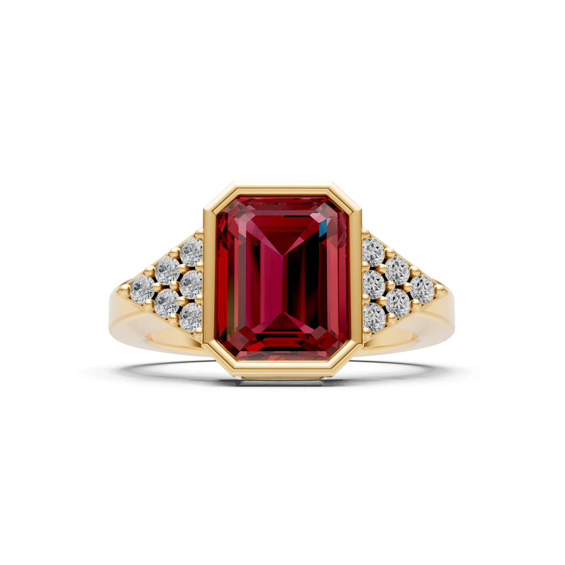 Vintage Inspired Bezel Set Cocktail Ring