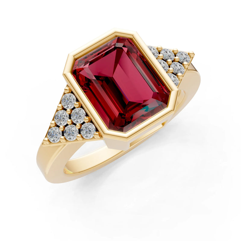 Vintage Inspired Bezel Set Cocktail Ring