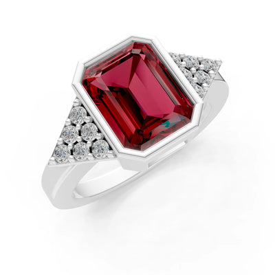Vintage Inspired Bezel Set Cocktail Ring