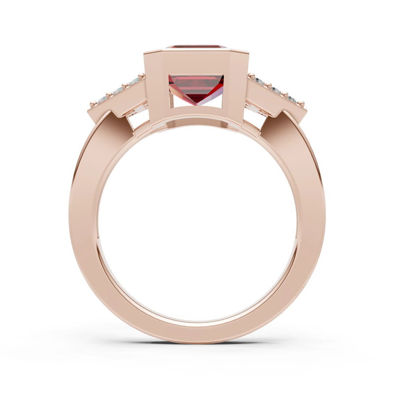 Vintage Inspired Bezel Set Cocktail Ring