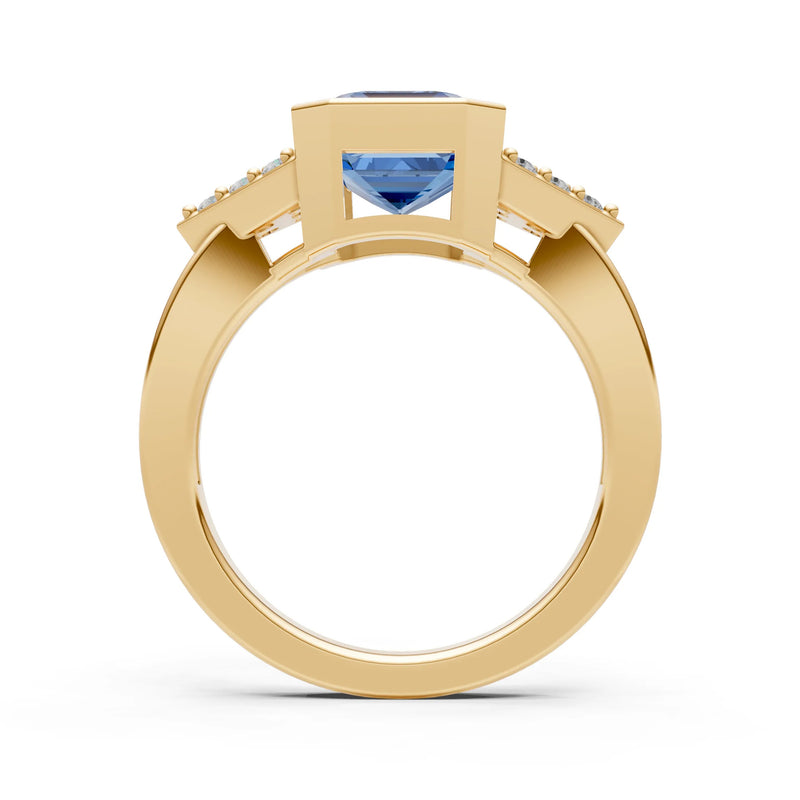 Vintage Inspired Bezel Set Cocktail Ring