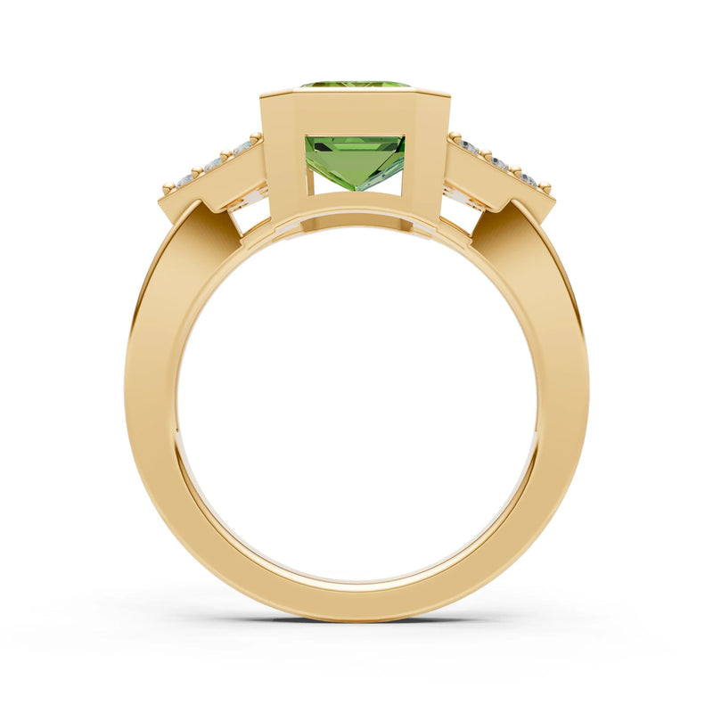 Vintage Inspired Bezel Set Cocktail Ring