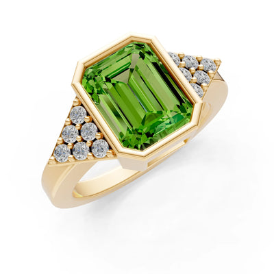 Vintage Inspired Bezel Set Cocktail Ring
