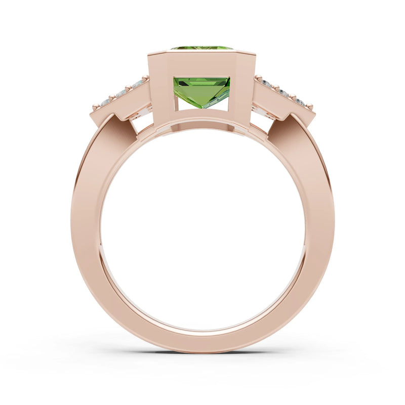 Vintage Inspired Bezel Set Cocktail Ring