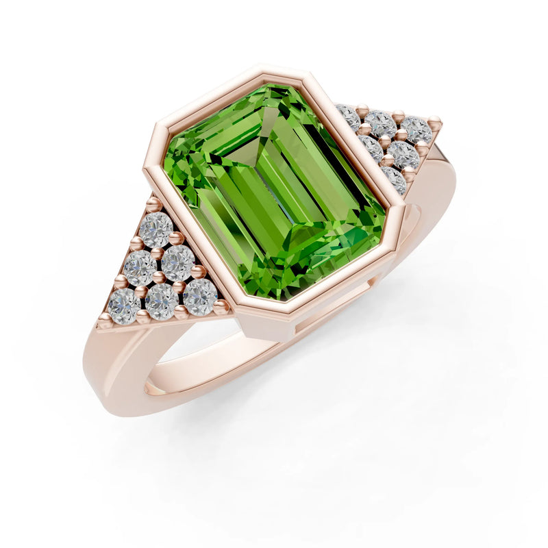 Vintage Inspired Bezel Set Cocktail Ring