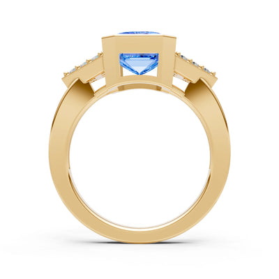 Vintage Inspired Bezel Set Cocktail Ring