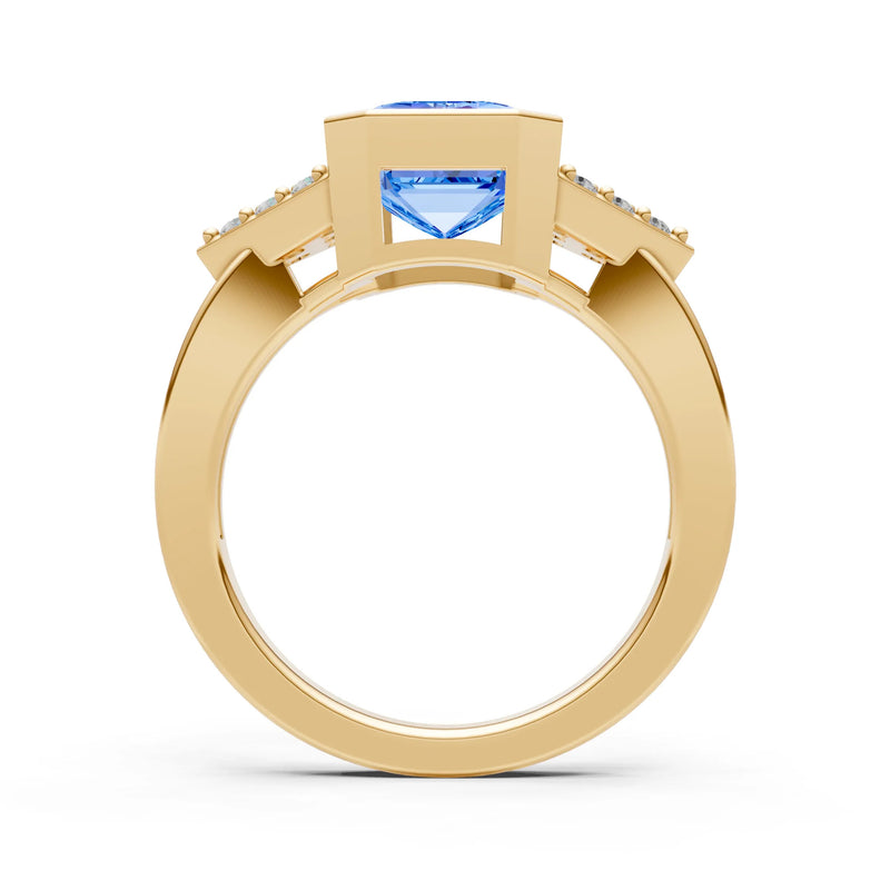 Vintage Inspired Bezel Set Cocktail Ring