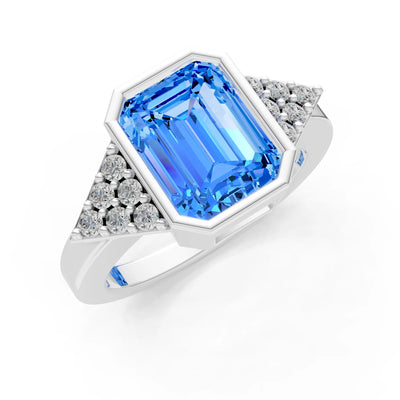 Vintage Inspired Bezel Set Cocktail Ring