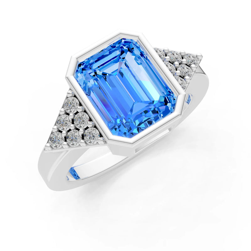 Vintage Inspired Bezel Set Cocktail Ring