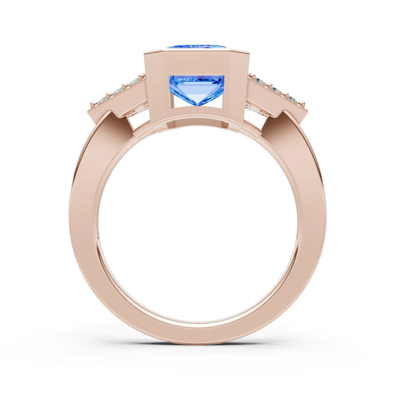 Vintage Inspired Bezel Set Cocktail Ring