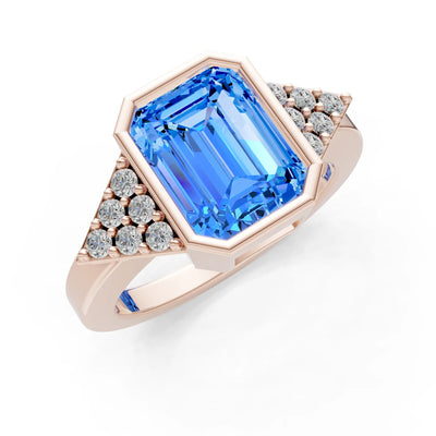 Vintage Inspired Bezel Set Cocktail Ring