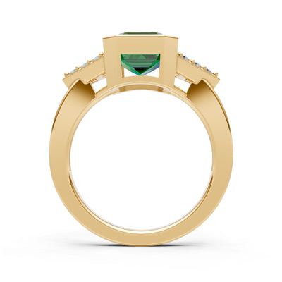 Vintage Inspired Bezel Set Cocktail Ring