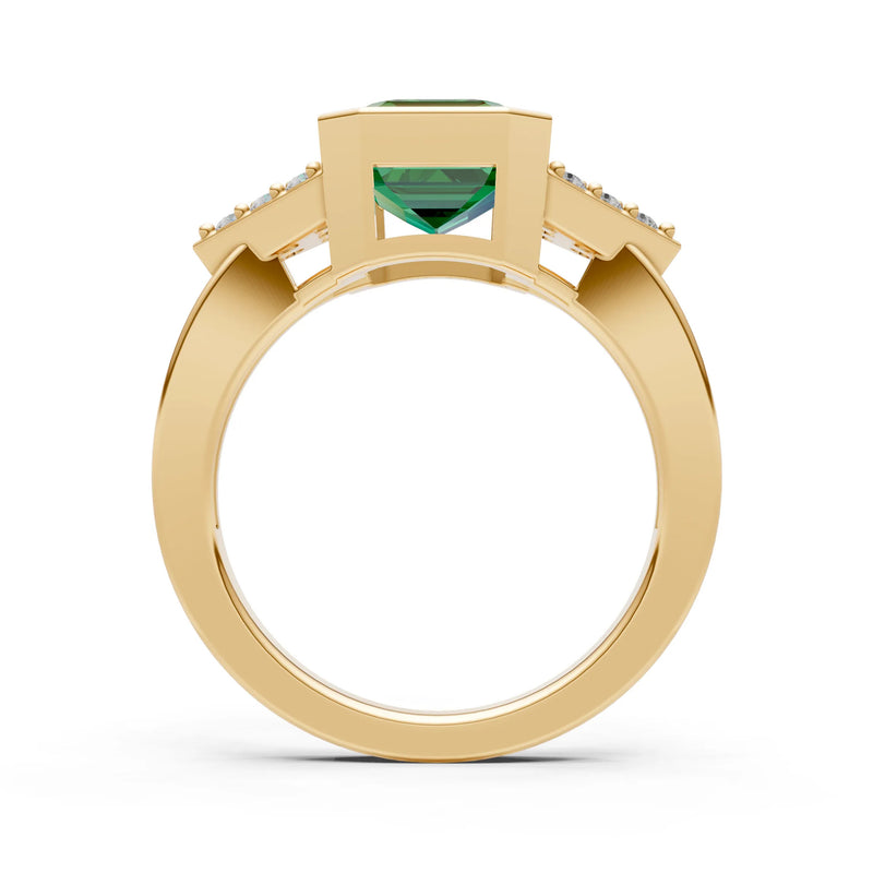 Vintage Inspired Bezel Set Cocktail Ring