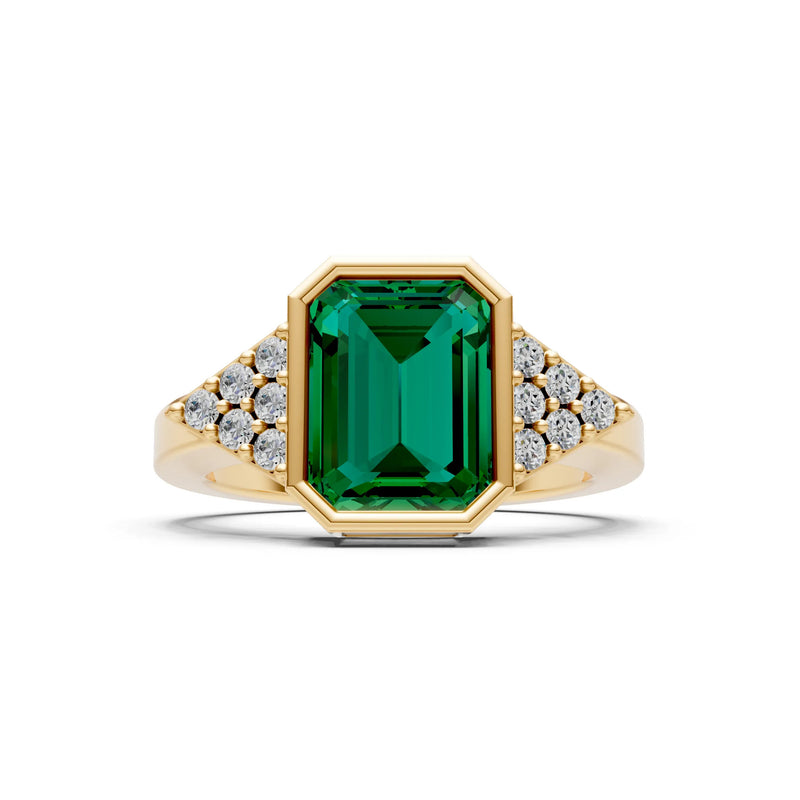 Vintage Inspired Bezel Set Cocktail Ring
