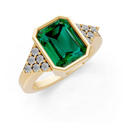 Vintage Inspired Bezel Set Cocktail Ring