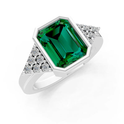 Vintage Inspired Bezel Set Cocktail Ring
