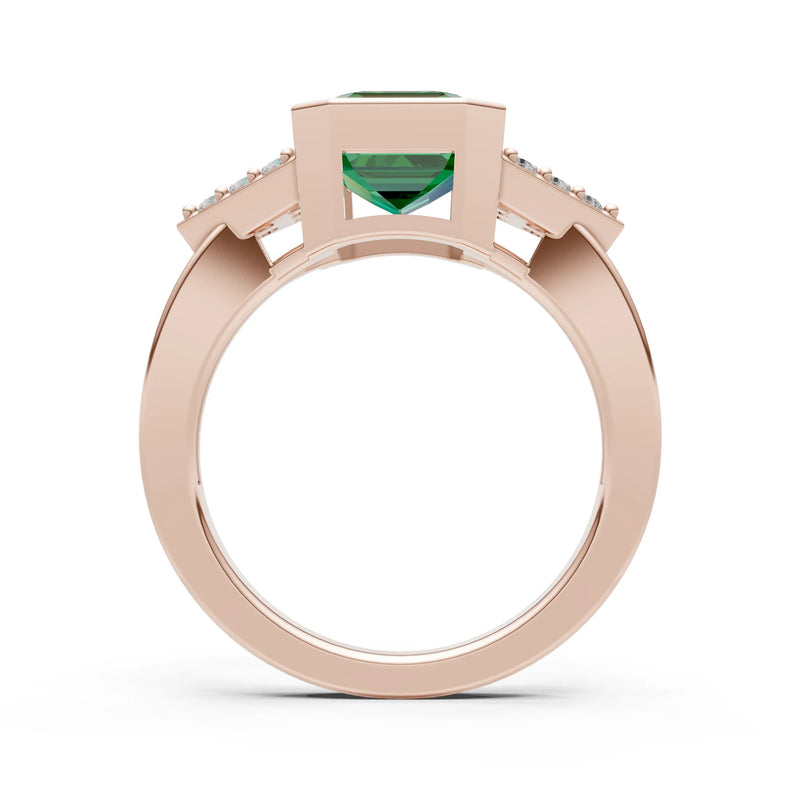 Vintage Inspired Bezel Set Cocktail Ring