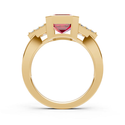 Vintage Inspired Bezel Set Cocktail Ring