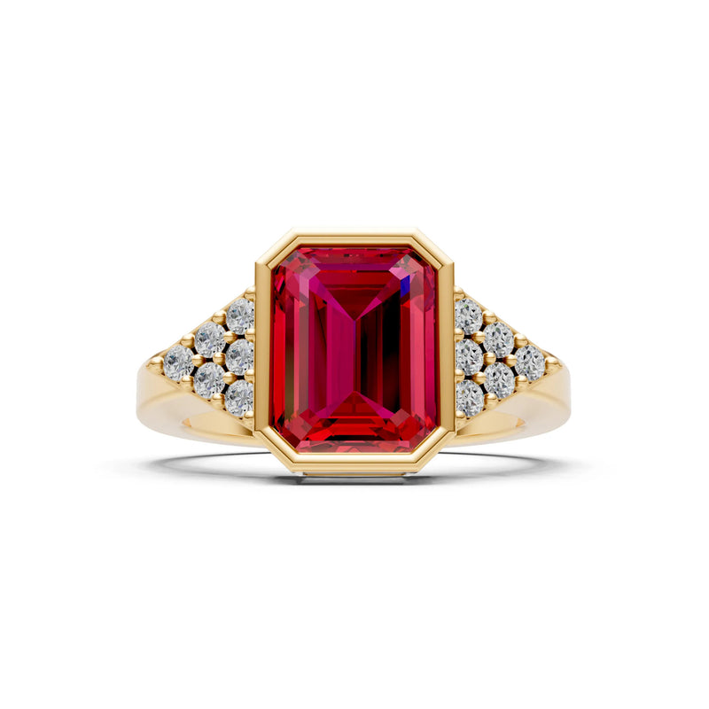 Vintage Inspired Bezel Set Cocktail Ring