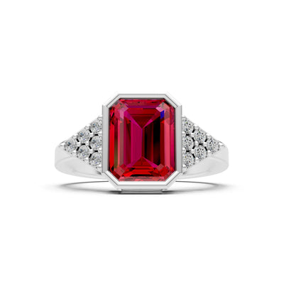 Vintage Inspired Bezel Set Cocktail Ring