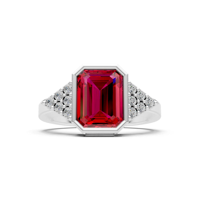Vintage Inspired Bezel Set Cocktail Ring