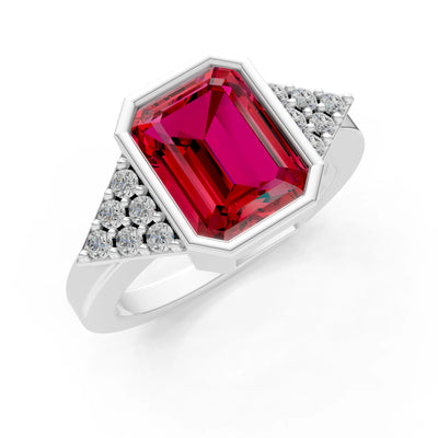 Vintage Inspired Bezel Set Cocktail Ring