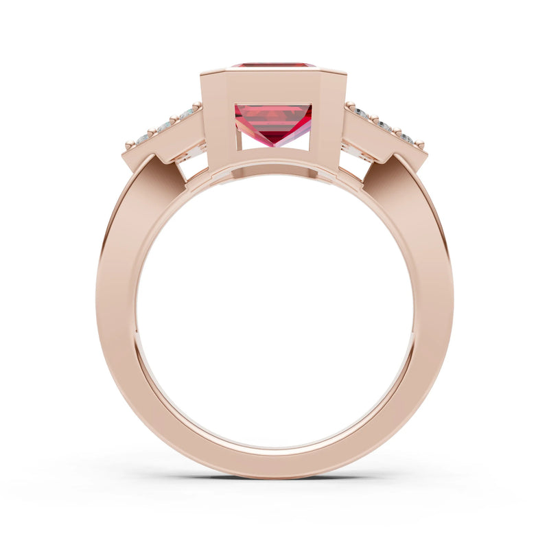 Vintage Inspired Bezel Set Cocktail Ring